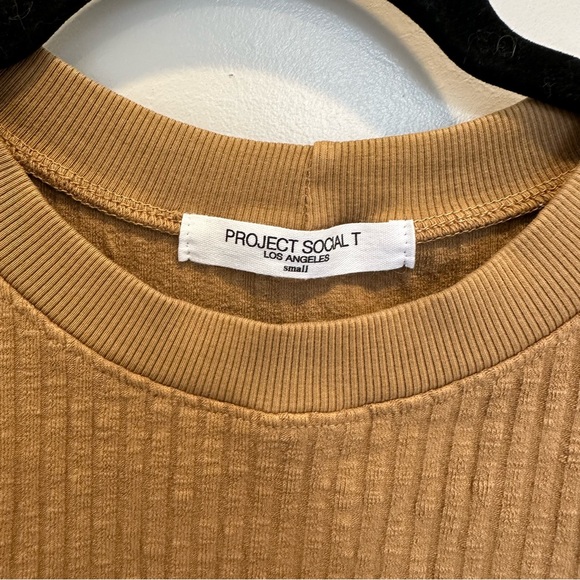 Project Social T | Brown Ribbed Racerback Tank - Picture 2 of 3